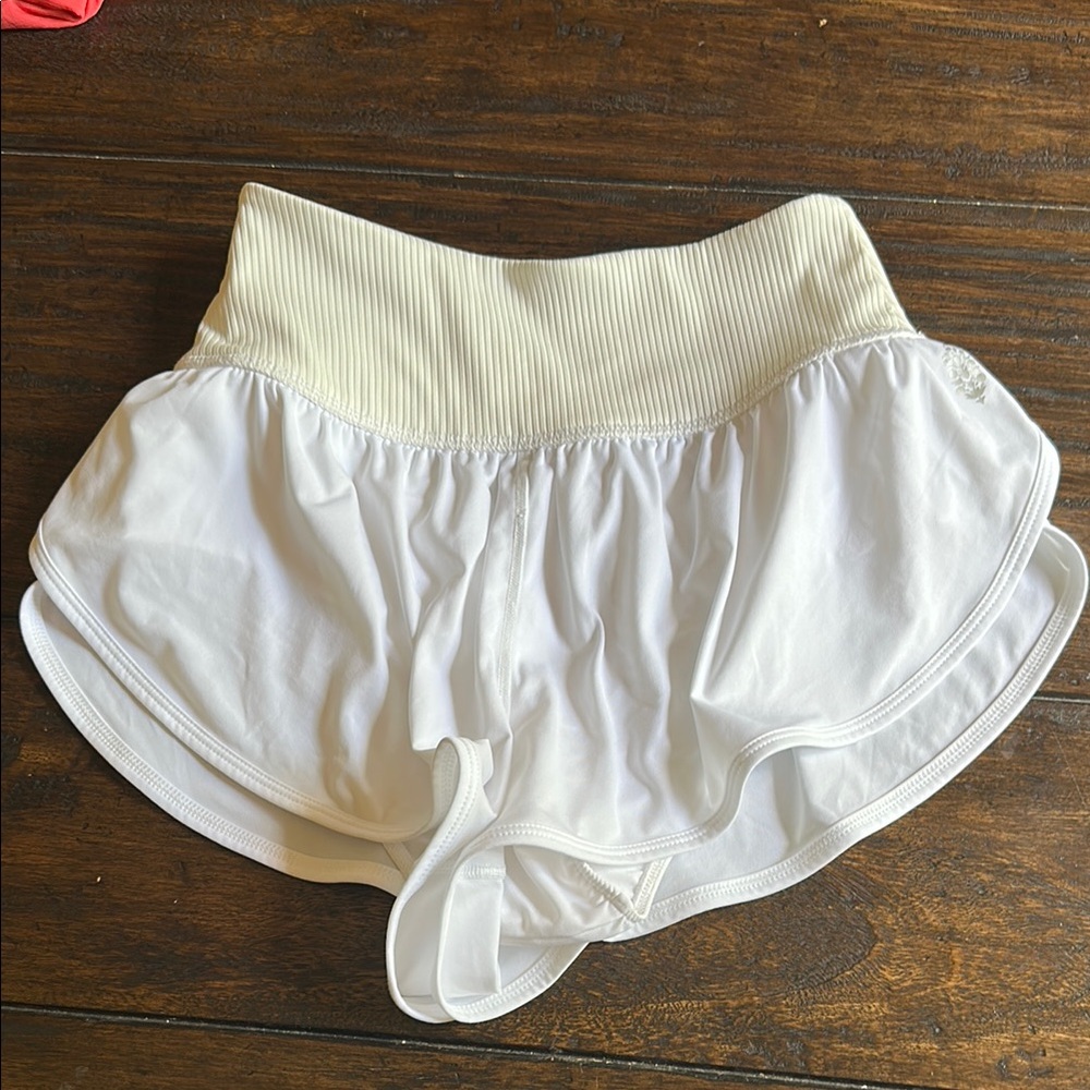 White game time free people movement shorts